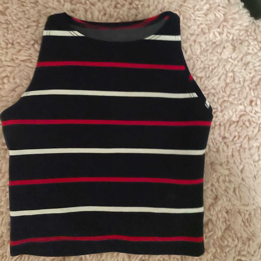 American Apparel Striped Crop Tank